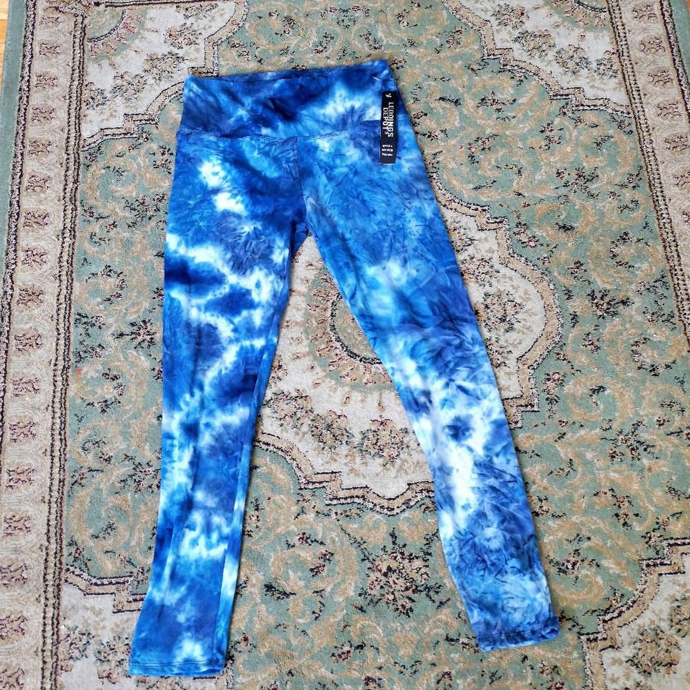 Blue Marble Tie Dye PLUS SIZE Leggings